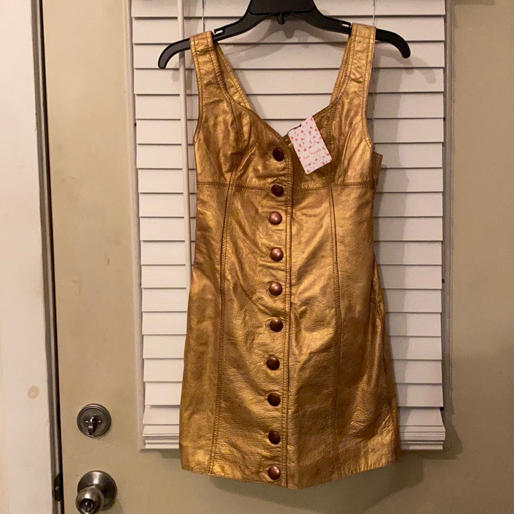 Free People Brand Leather Dress